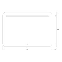 Зеркало 100х70 см Evoform Ledshine BY 2447