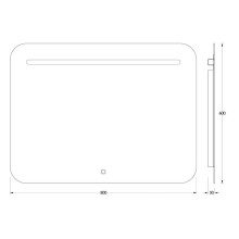 Зеркало 80х60 см Evoform Ledshine BY 2445