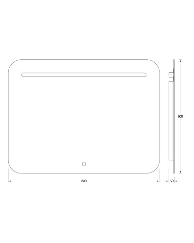 Зеркало 80х60 см Evoform Ledshine BY 2445