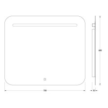 Зеркало 70х60 см Evoform Ledshine BY 2444