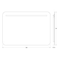 Зеркало 100х70 см Evoform Ledshine BY 2147