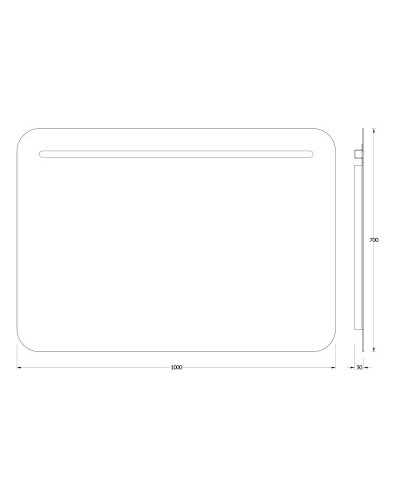 Зеркало 100х70 см Evoform Ledshine BY 2147