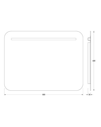 Зеркало 80х60 см Evoform Ledshine BY 2145