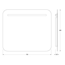Зеркало 70х60 см Evoform Ledshine BY 2144