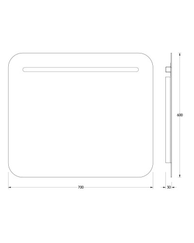 Зеркало 70х60 см Evoform Ledshine BY 2144