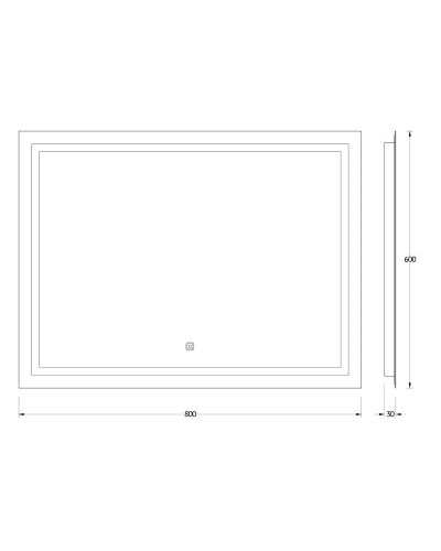 Зеркало 80х60 см Evoform Ledshine BY 2435