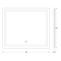 Зеркало 70х60 см Evoform Ledshine BY 2434