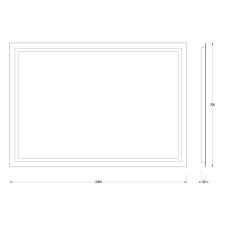 Зеркало 100х70 см Evoform Ledshine BY 2137