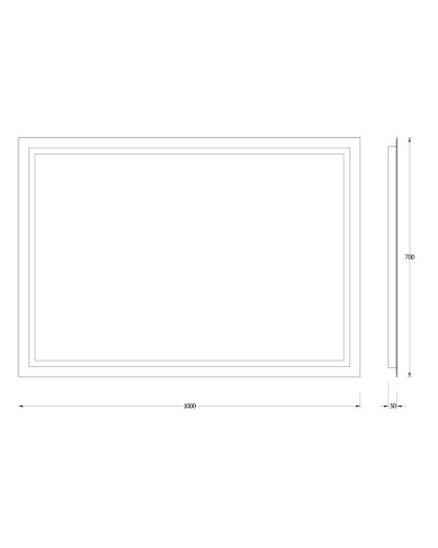 Зеркало 100х70 см Evoform Ledshine BY 2137