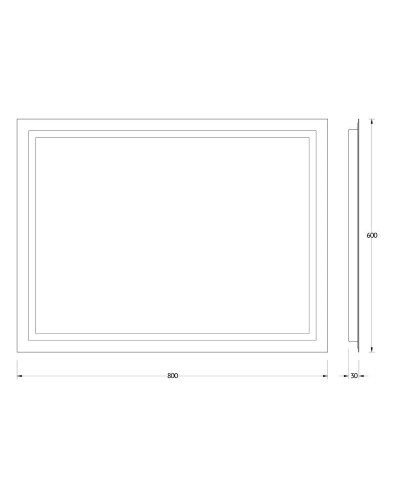 Зеркало 80х60 см Evoform Ledshine BY 2135