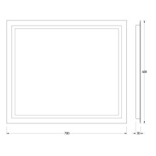 Зеркало 70х60 см Evoform Ledshine BY 2134