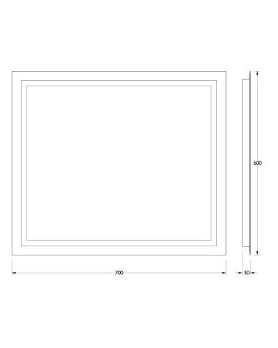 Зеркало 70х60 см Evoform Ledshine BY 2134