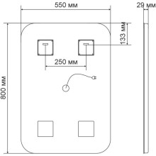 Зеркало 55х80 см Vincea VLM-2D550