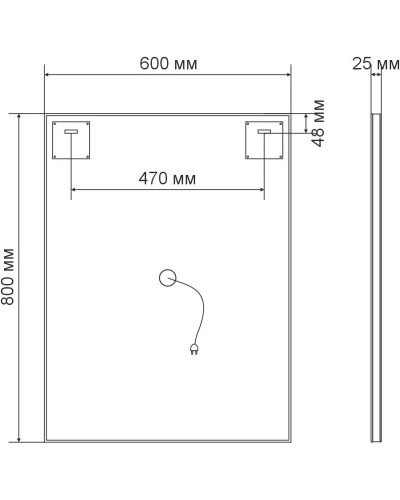Зеркало 60x80 см Vincea VLM-2J600