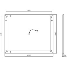 Зеркало 100х80 см Vincea VLM-2B100