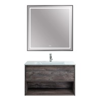 Зеркало в раме с подсветкой сенсорным выкл. и подогревом BelBagno SPC-KRAFT-800-800-LED-TCH-WARM-NERO