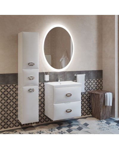 Зеркало Marka One Ovale Art 65 Light с подсветкой