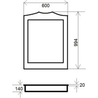 Зеркало Orange Classic 60 Белое