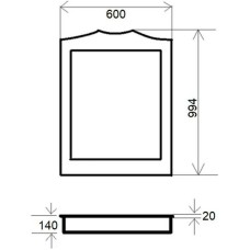 Зеркало Orange Classic 60 Белое