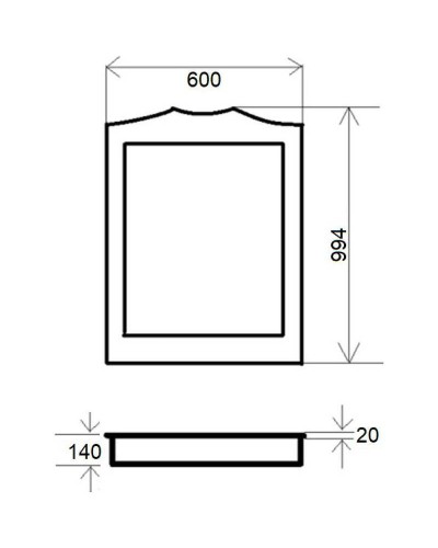 Зеркало Orange Classic 60 Белое