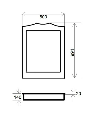 Зеркало Orange Classic 60 Орех