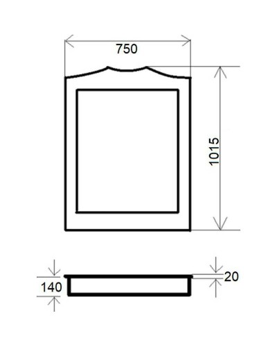 Зеркало Orange Classic 75 Белое