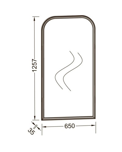 Зеркало 65х125,7 см серый матовый Jacob Delafon Cleo 1889 EB728-MWB