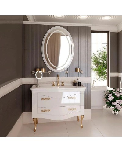 Зеркало 71х102 см белый глянец Onika Адель 207030