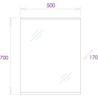 Зеркало 50х70 см белый глянец Onika Коралл 205023