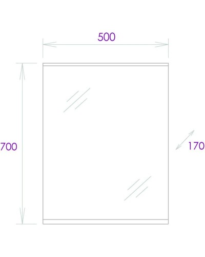 Зеркало 50х70 см белый глянец Onika Коралл 205023