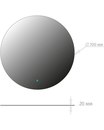 Зеркало 70х70 см Onika Сола 207047