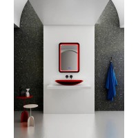 Зеркало 55х80 см красный Abber Kristall AT6701Rubin