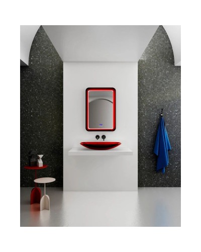 Зеркало 55х80 см красный Abber Kristall AT6701Rubin