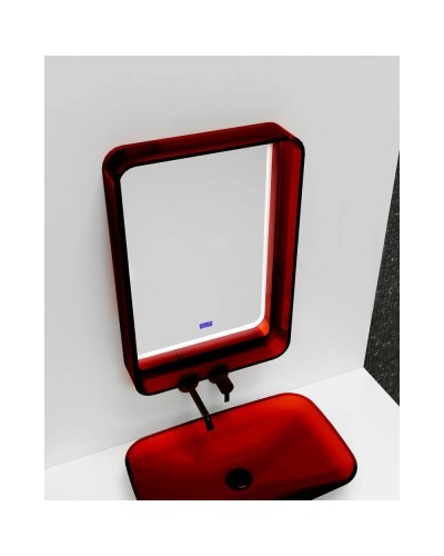 Зеркало 55х80 см красный Abber Kristall AT6701Rubin