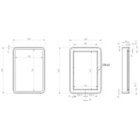 Зеркало 55х80 см красный Abber Kristall AT6701Rubin