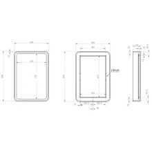 Зеркало 55х80 см красный Abber Kristall AT6701Rubin