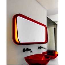 Зеркало 120х50 см красный Abber Kristall AT6702Rubin