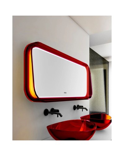 Зеркало 120х50 см красный Abber Kristall AT6702Rubin