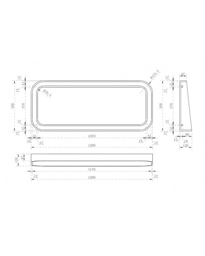 Зеркало 120х50 см красный Abber Kristall AT6702Rubin
