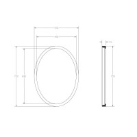 Зеркало 55х75 см коричневый Abber Stein AS6610BR