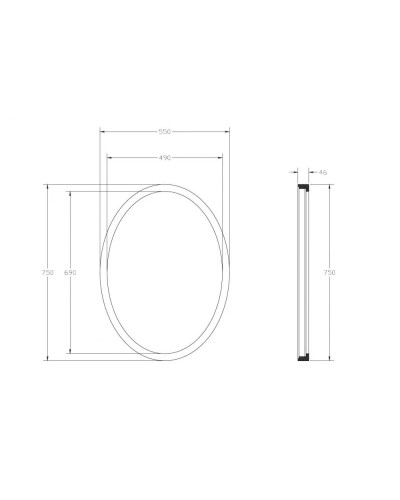 Зеркало 55х75 см коричневый Abber Stein AS6610BR