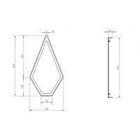 Зеркало 45х80 см коричневый Abber Stein AS6611BR