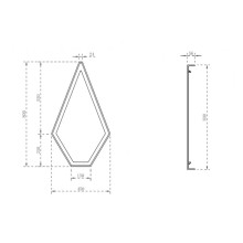 Зеркало 45х80 см коричневый Abber Stein AS6611BR