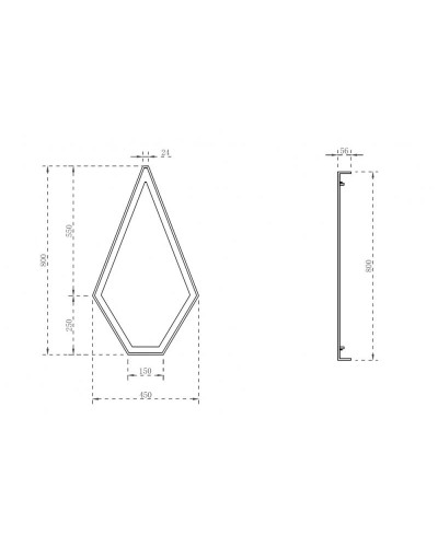 Зеркало 45х80 см коричневый Abber Stein AS6611BR