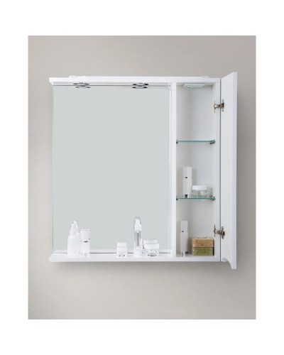 Зеркальный шкаф 60х75 см Bianco Lucido BelBagno Marino MARINO-SPC-600/750-1A-BL-P-R