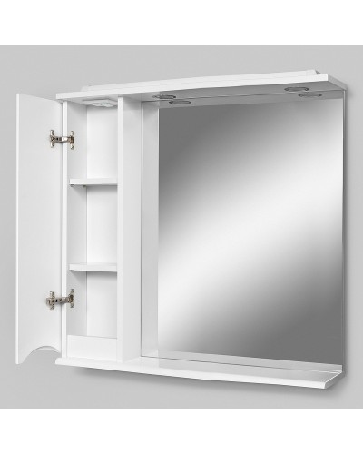 Зеркало со шкафом AM.PM Like 80 L M80MPL0801WG с подсветкой Белый
