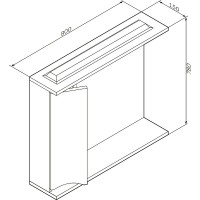 Зеркало со шкафом AM.PM Like 80 L M80MPL0801WG с подсветкой Белый