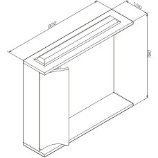 Зеркало со шкафом AM.PM Like 80 L M80MPL0801WG с подсветкой Белый