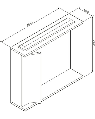 Зеркало со шкафом AM.PM Like 80 L M80MPL0801WG с подсветкой Белый