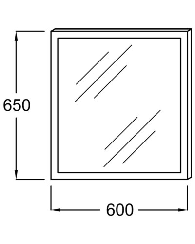 Зеркало Jacob Delafon Escale 60 EB1440-NF с подсветкой и подогревом с сенсорным выключателем